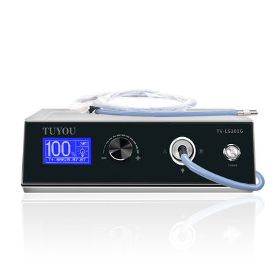 comprar 120W Cirugía de endoscopia LED Fuente de luz médica fría con cable de fibra óptica de endoscopio fabricación en línea