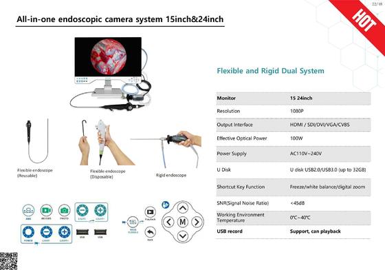 TUYOU TU-24LSDC 24 inch 1080P Medical Endoscopy Camera with SONY CMOS Sensor LED Light Source and Freeze/Digital Zoom/White Balance